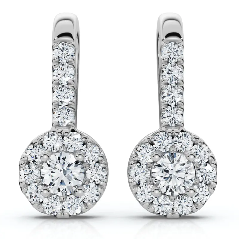 1/4Ct Diamond Earrings White Gold 1