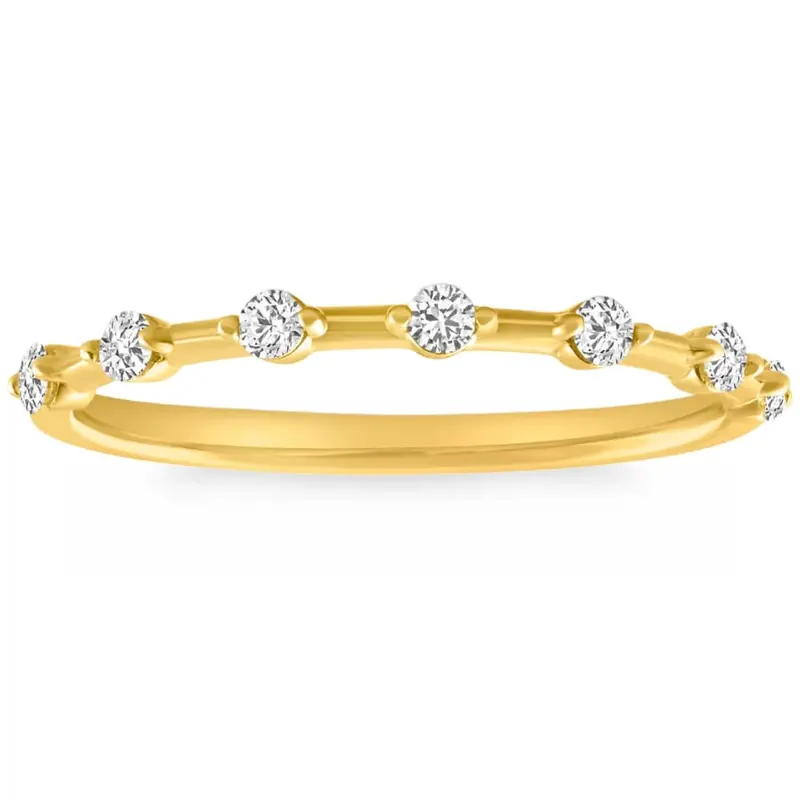 1/4Ct Diamond Ring 14K Gold Lab Grown 1