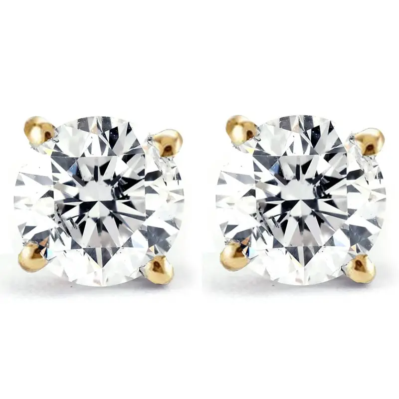 1/4Ct Diamond Studs 14K Yellow Gold 1