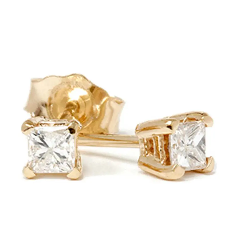 1/4Ct Diamond Studs 14K Yellow Gold 1