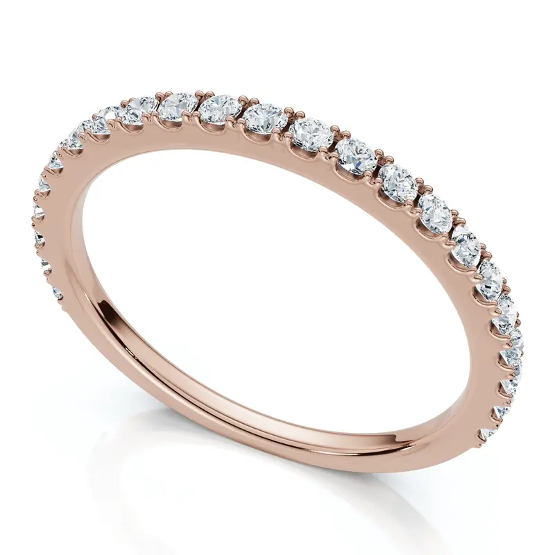 1/5Ct Diamond Wedding Stackable Anniversary Ring 10K Gold Lab Grown 1