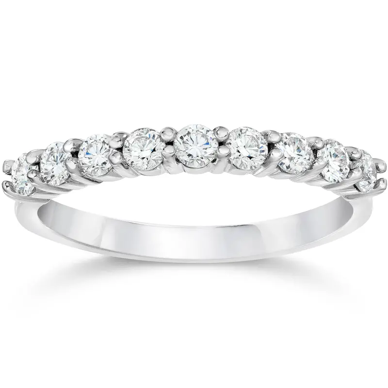 1 Carat Diamond Ring 14K White Gold Size Selectable 1