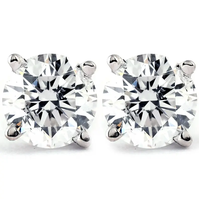 1 Ct T.W Certified Diamond Studs Available In 14K White Or Yellow Gold 1