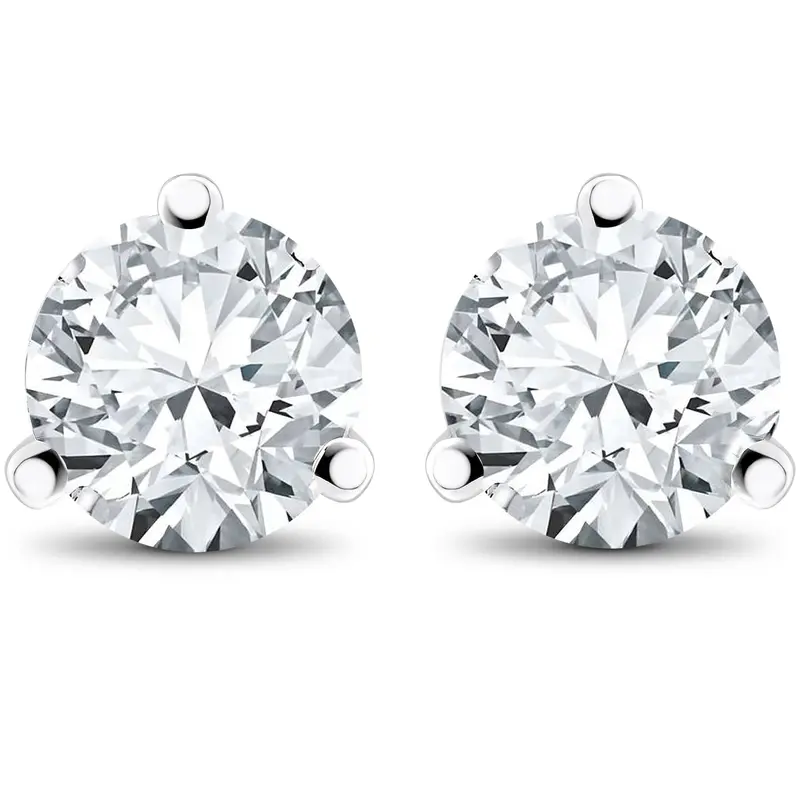 1 Ct Tdw Lab Grown Diamond Martni Studs 14K White, Yellow, Rose Gold Or Plat 1