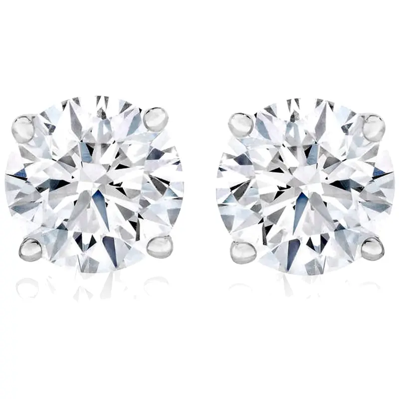 1 Ct Tw Moissanite Studs Available In White Or Yellow Gold 1