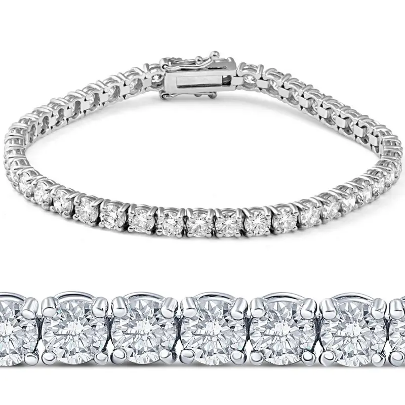 11Ct Diamond Tennis Bracelet 14K White Gold 1