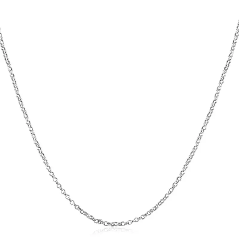14K Gold 18" Micro Rolo Chain With Lobster Clasp 1