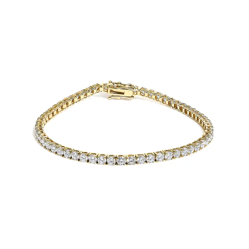 14K Yellow Gold Classic 5.00 Cttw Diamond Tennis Bracelet 1