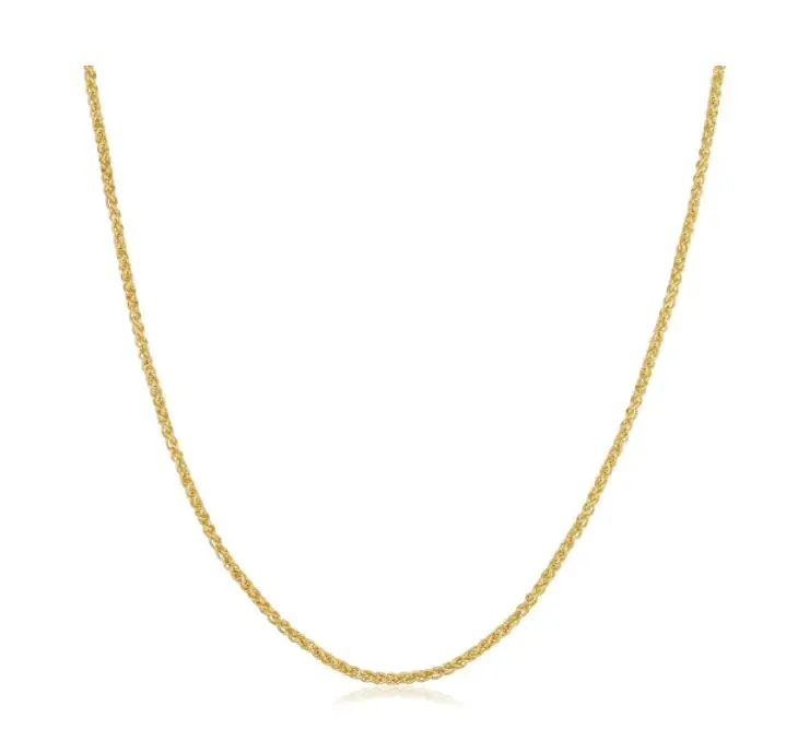 14K Yellow Gold Filled 1.5Mm-Round Wheat Chain Necklace 1