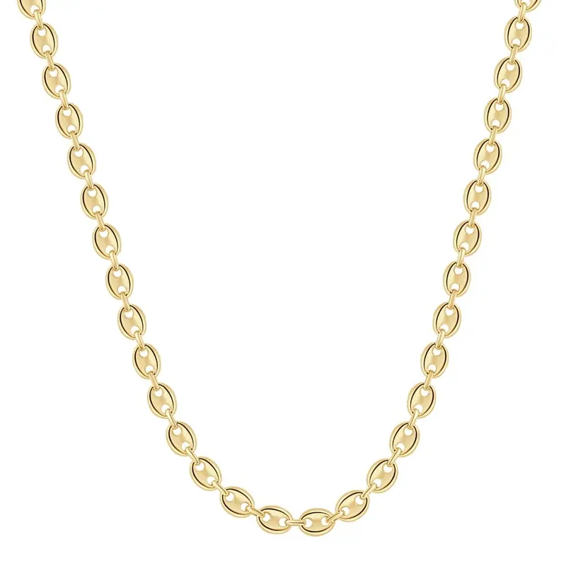 14K Yellow Gold Mariner Women's 24" Chain Necklace 22 Grams 7Mm Thick 1