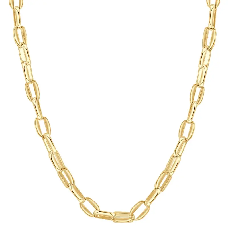 14K Yellow Gold Women's 24" Chain Necklace 34 Grams 8Mm Thick 1
