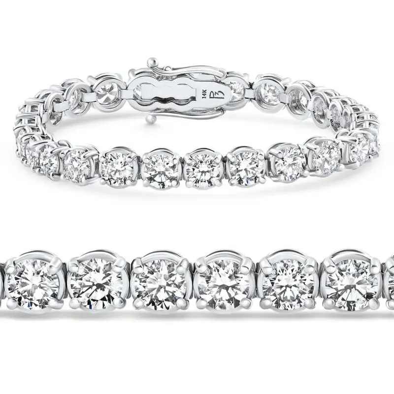 19.00Ct Diamond 21 Gram Tennis Bracelet 14K White Gold 7" Lab Grown 1