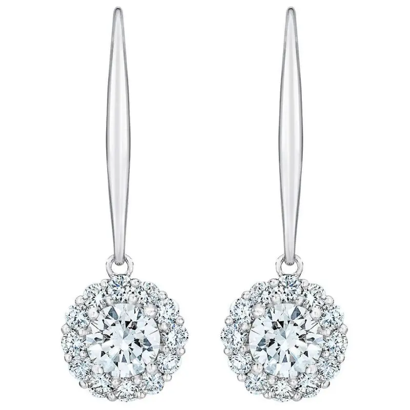 1Ct Diamond Floral Shape Studs Lab Grown Earrings White Or Yellow Gold 1