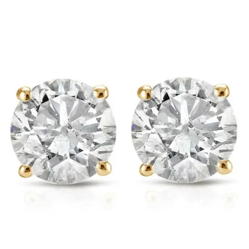 1Ct Diamond Studs 14K Yellow Gold 1