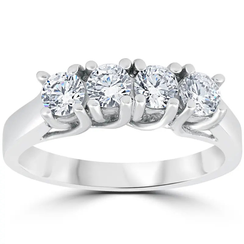 1Ct Diamond White Gold Curve Wedding Ring Enhancer Size Selectable 1