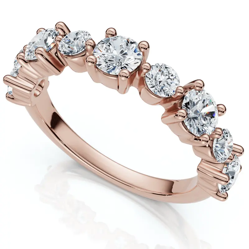 1Ct Sylvia Diamond Anniversary Stackable Ring Gold Lab Grown 1