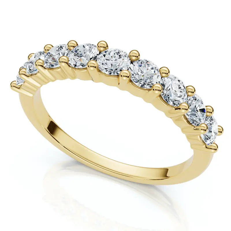 1Ct Tw Diamond Common Prong Stackable Wedding Ring 14K Gold/Platinum Lab Grown 1