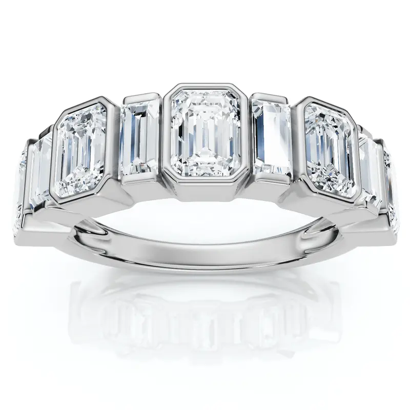 2.00Ct Emerald Cut Wedding Ring Anniversary Band 14K Gold Lab Grown 1