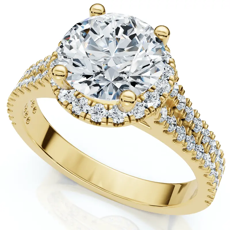 2 1/3Ct Diamond Waverly Lab Grown Engagement Ring White, Yellow Or Rose Gold 1