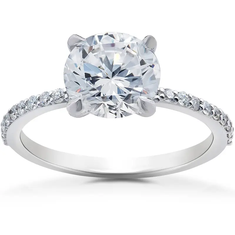 2 1/4 Ct Lab Grown Diamond Sophia Engagement Ring 14K White Gold 1
