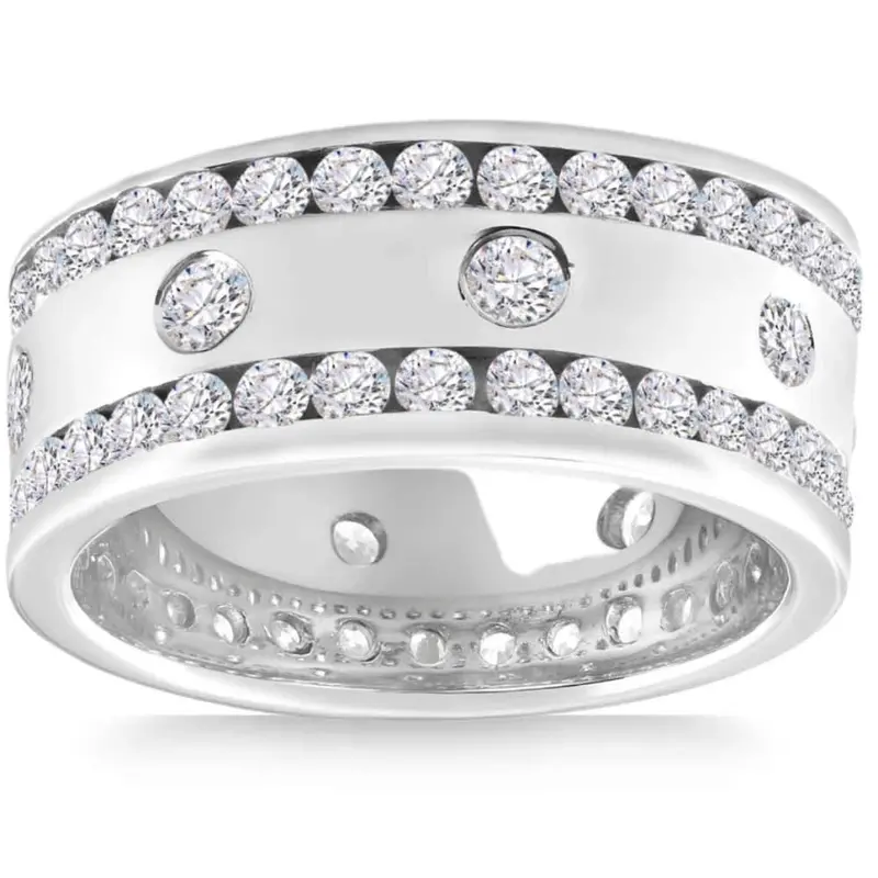 2 3/4Ct Men's Diamond Ring In 14K Gold Lab Grown 1