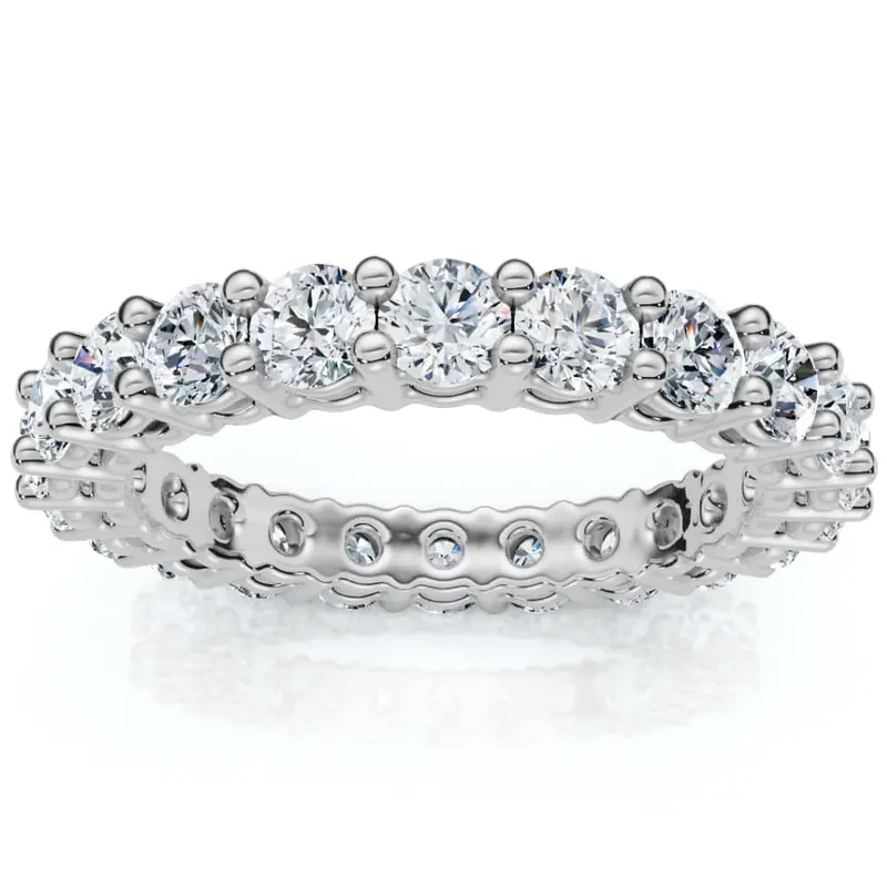 2 3/8Ct Diamond Eternity Ring 14K White Gold Size Selectable 1
