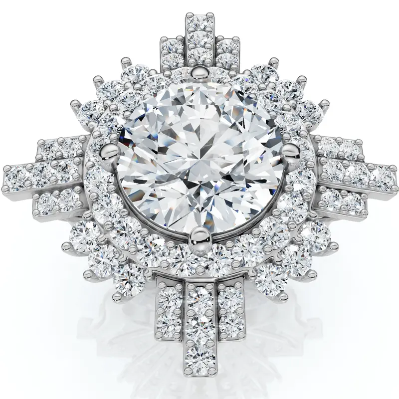 2.50–6.50-Carat Hailee-Style Lab-Grown Diamond Engagement Ring in 14K Gold