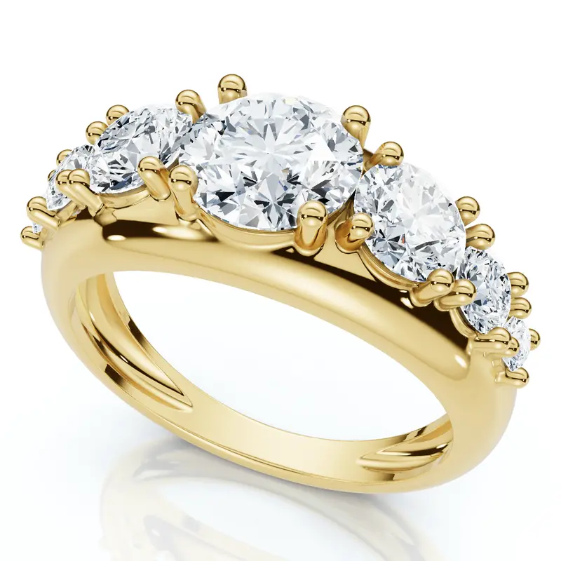 2Ct Tw Diamond Anniversary Stackable Wedding Ring 14K Gold Lab Grown 1