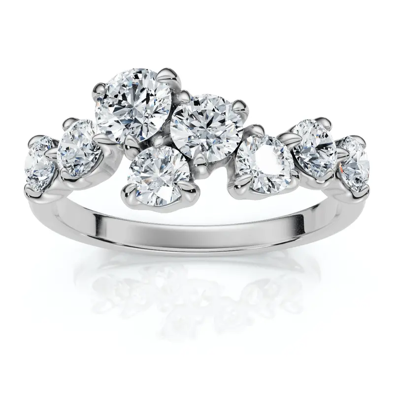 2Ct Tw Diamond Constellation Anniversary Ring 14K Gold Or Platinum Lab Grown 1