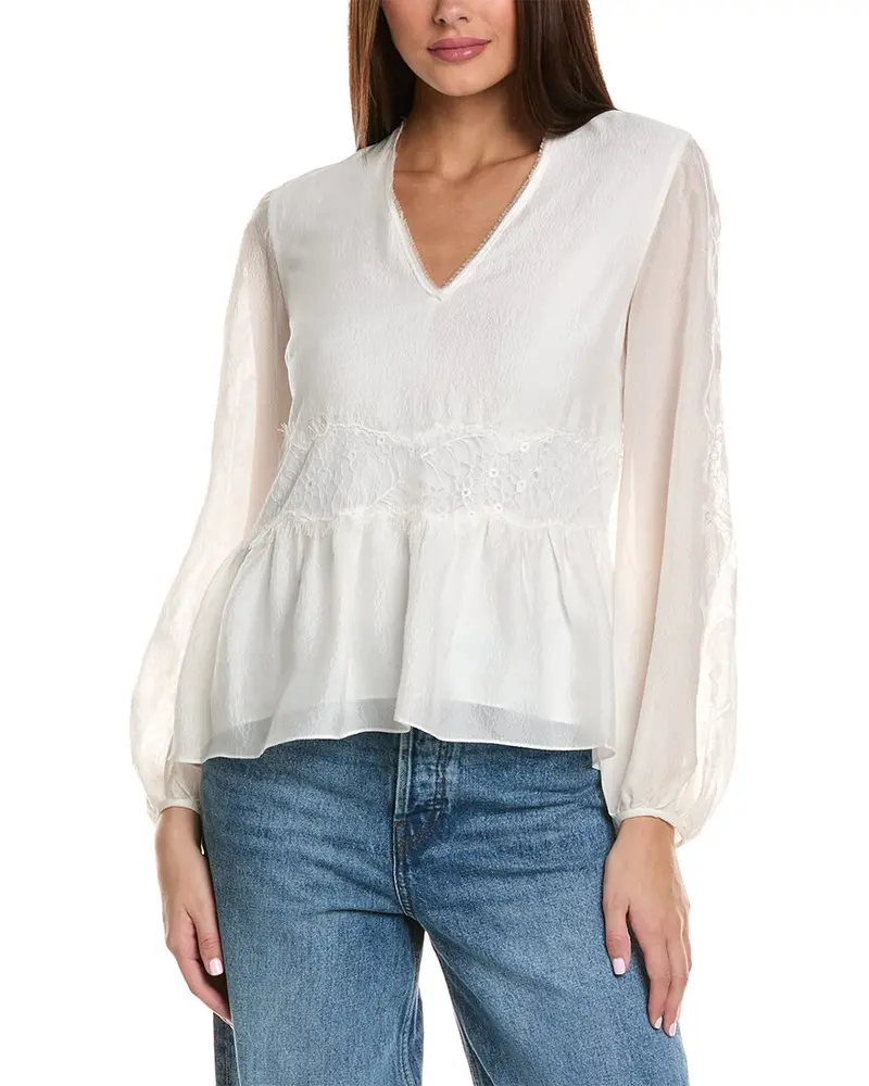 3.1 Phillip Lim Blouson Sleeve Silk Top 1