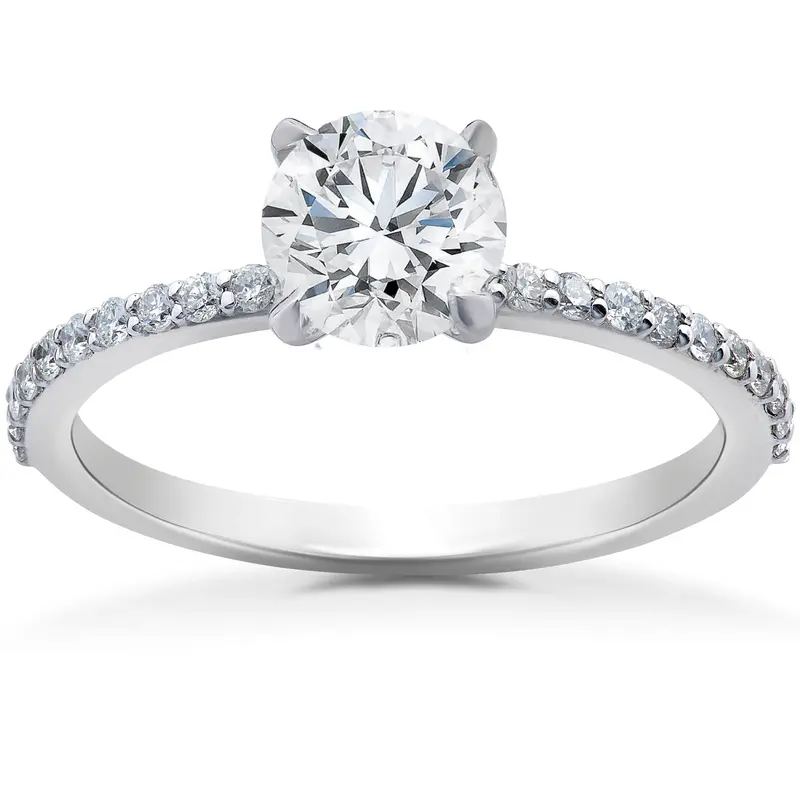 3/4 Ct Lab Created Diamond Sophia Engagement Ring 14K White Gold 1
