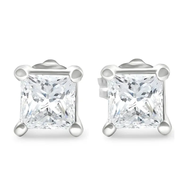3/4Ct Diamond Studs 14K White Gold 1