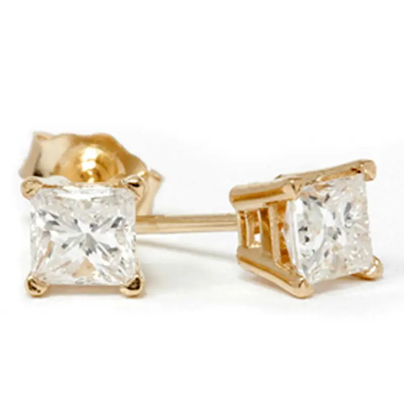 3/4Ct Diamond Studs 14K Yellow Gold 1