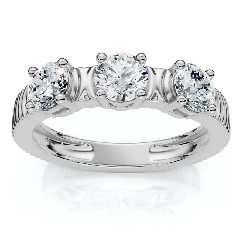 3/4Ct Jade Diamond Wedding Stackable Ring 14K Gold Or Platinum Lab Grown 1
