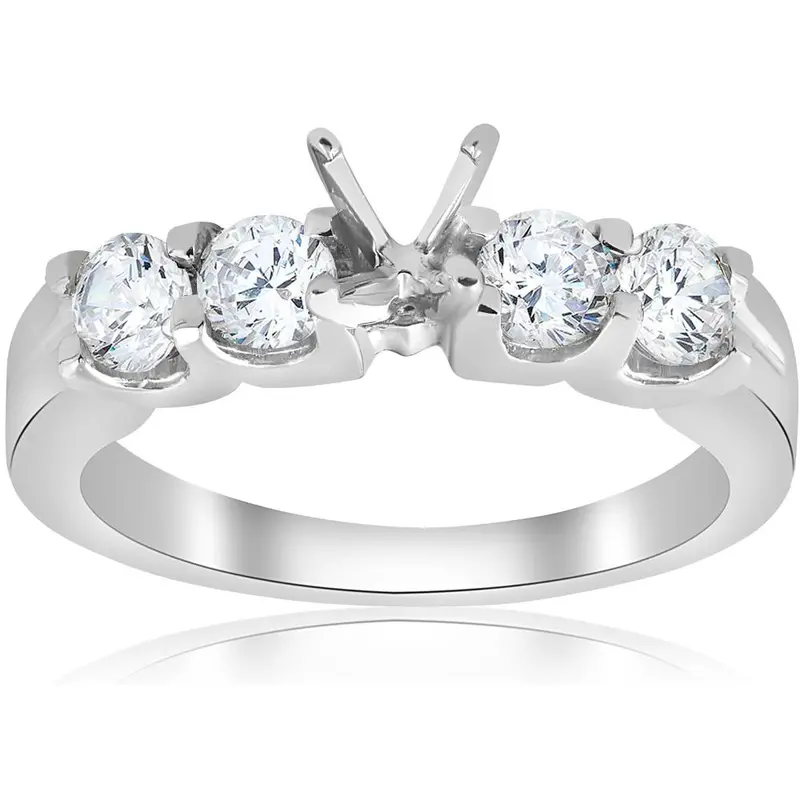 3/4Ct Real Diamond Engagement Semi Mount Ring Setting Size Selectable 1