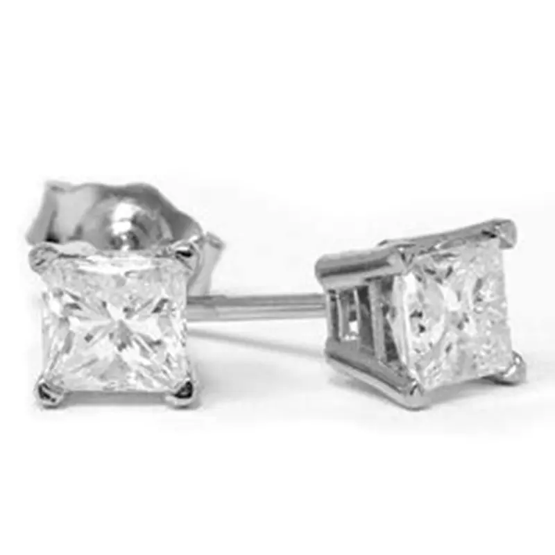 3/8Ct Diamond Studs 14K White Gold 1