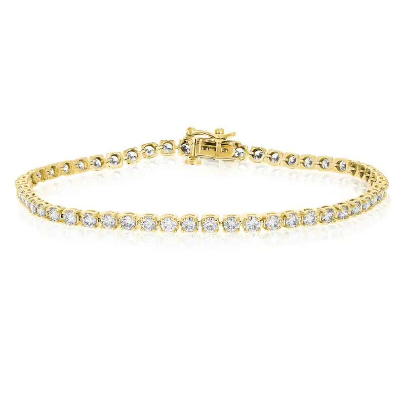 3 Cttw Lab Grown Diamond Tennis Bracelet In 14K Gold For Women 6.5 Inch 1