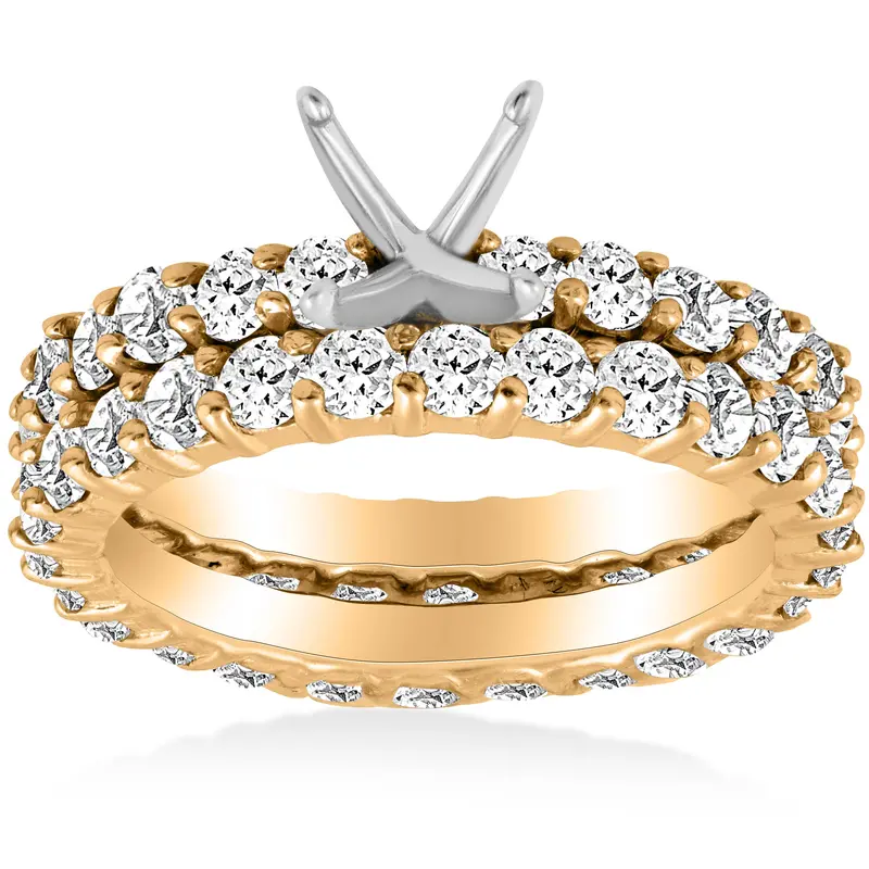 3Ct Diamond Eternity Wedding Engagement Ring Setting Size Selectable 1