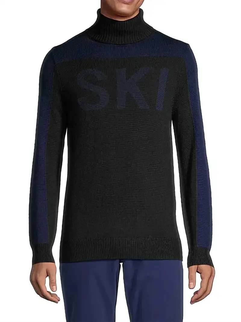 3D Ski Turtleneck Sweater In Navy 1