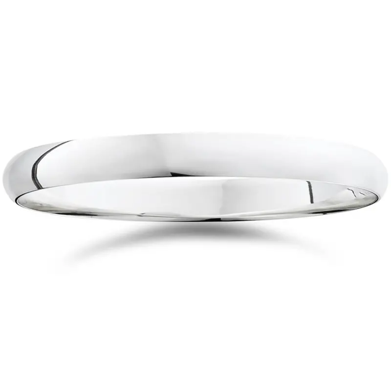 3Mm Dome High Polished Wedding Band 950 Platinum Size Selectable 1