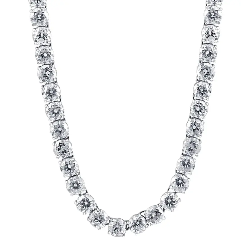 40 Ct Tw Diamond Tennis Necklace 14K White Gold 16" 1