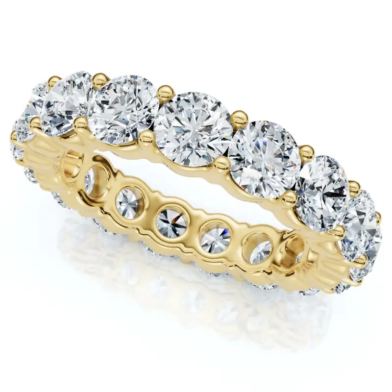 4Ct Diamond Eternity Ring 14K Gold Or Platinum Lab Grown 1