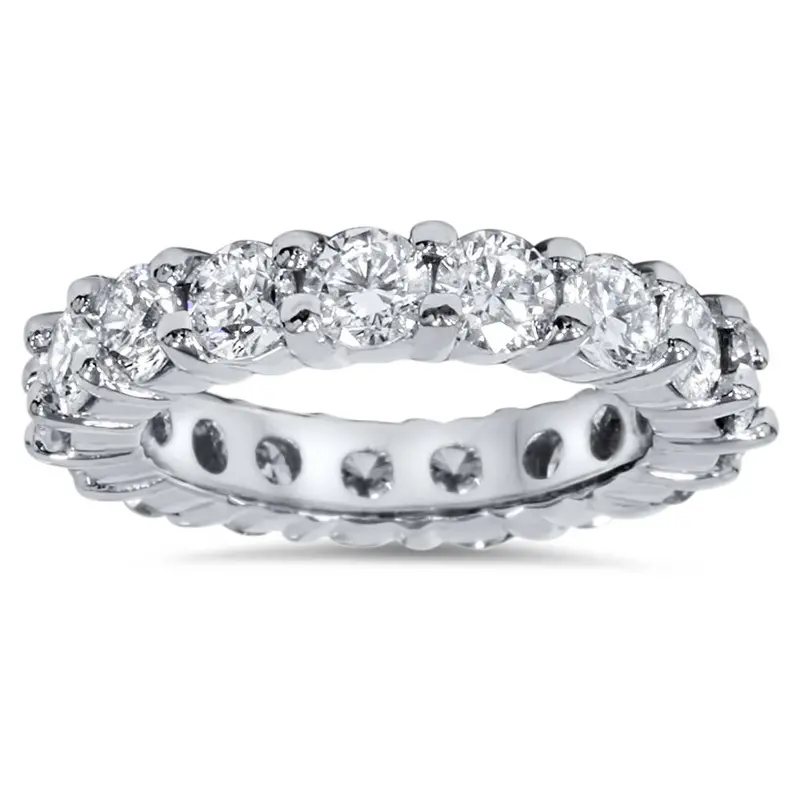 4Ct Diamond Platinum Eternity Ring Womens Wedding Stackable Band 2