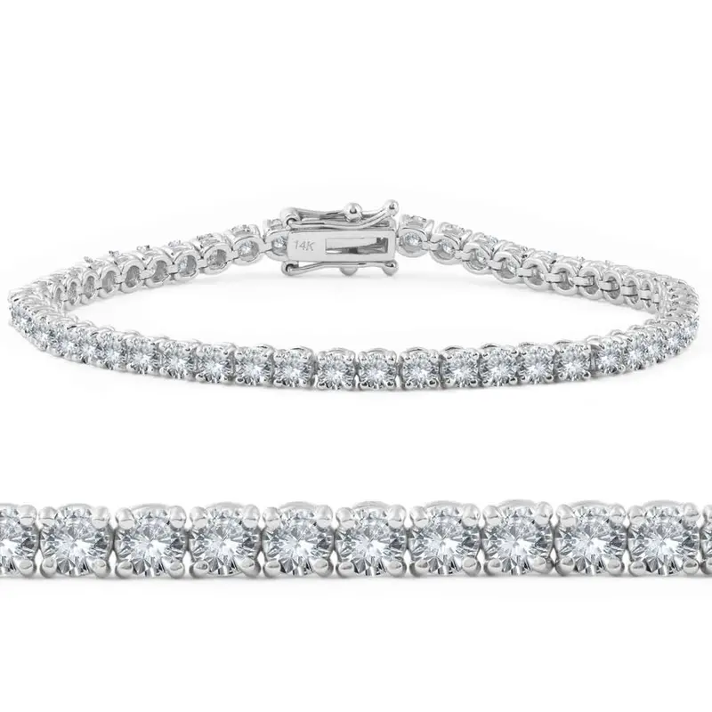 4Ct Diamond Tennis Bracelet 14K White Gold 1