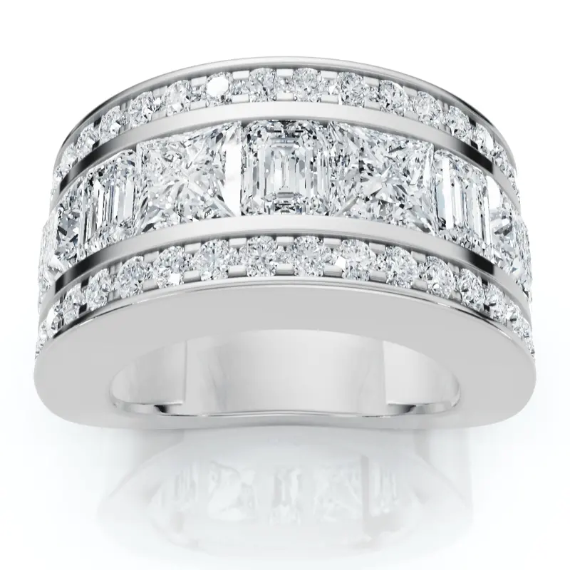 5 3/4Ct Bold Diamond Statement Ring 14K Gold Or Platinum Lab Grown 1