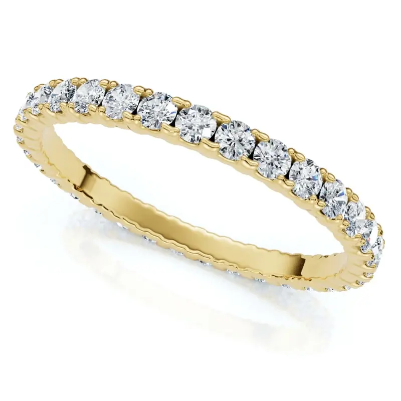 5/8Ct Diamond Eternity Wedding Ring 14K Gold Or Platinum Lab Grown 1