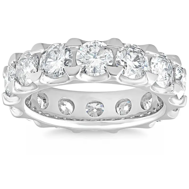 5 Ct Lab Grown Diamond Eternity Ring In 14K White, Yellow, Or Rose Gold 1