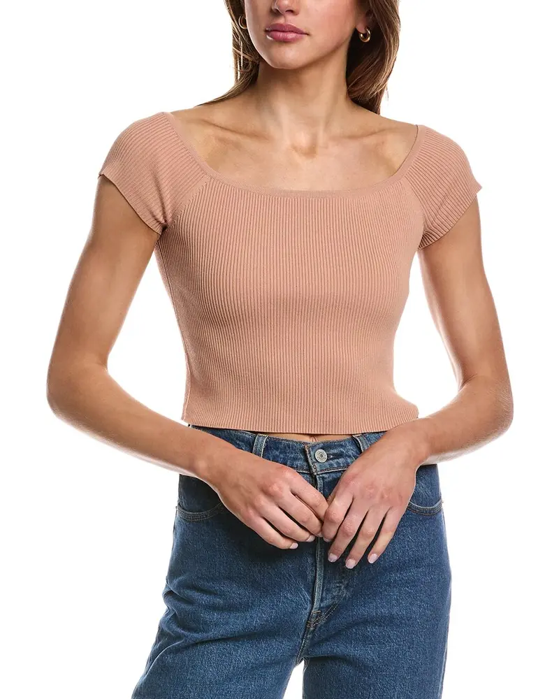 525 America Cropped Off Shoulder Rib Tank 1
