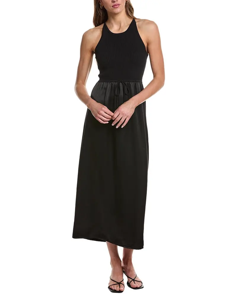 525 America Deanna Mixed Media Sweater Midi Dress 1