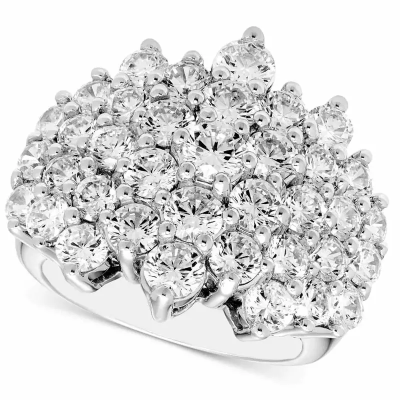 5Ct Diamond Fashion Ring Anniversary Band In White, Yellow, Or Rose Gold 1